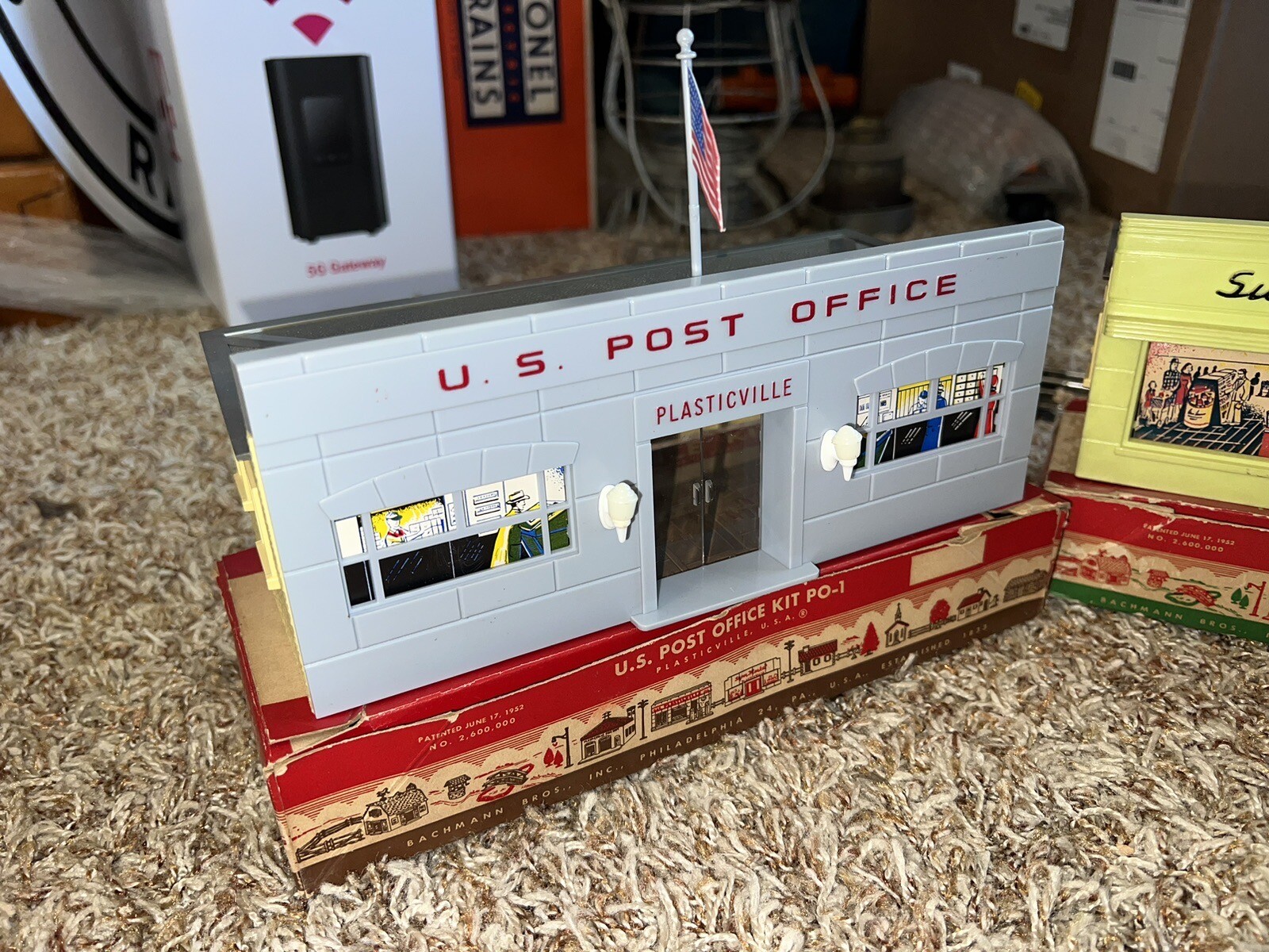 Plasticville Lot of (3) Buildings Post Office, Supermarket, School House. eBay