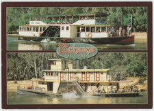 Australia VICTORIA VIC Paddleboat PRIDE MURRAY & EMMYLOU ECHUCA NCV postcard 90s