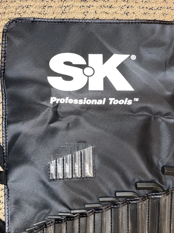 20 pc hex L key wrench set SK Professional Tools w/tool roll *Made in USA* NEW - Image 2 of 4