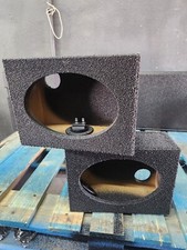 Dual 6x9" Universal Speaker Boxes Heavy duty Liner Sprayed marine truck car