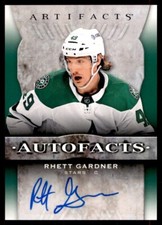 2021-22 UPPER DECK ARTIFACTS AUTO FACTS RHETT GARDNER AUTO DALLAS STARS #AF-RG