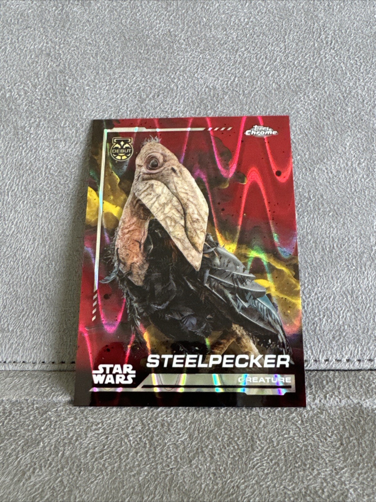 2024 Topps Chrome Star Wars Red RayWave Steelpecker #94 DEBUT Sp