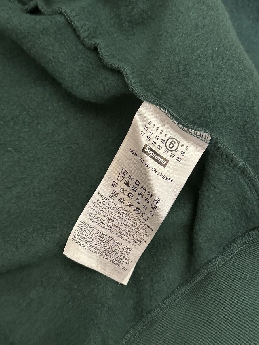 Supreme x MM6 Maison Margiela Zip Up Hooded Sweatshirt 'Dark Supreme x MM6 Maison Margiela Zip Up Hooded Sweatshirt 'Dark