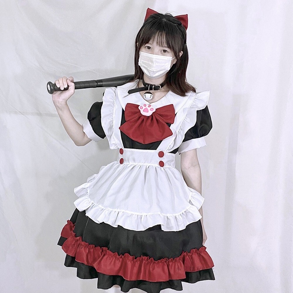 Sweet Lolita Maid Dress with Layers for Girls Women Anime Cosplay