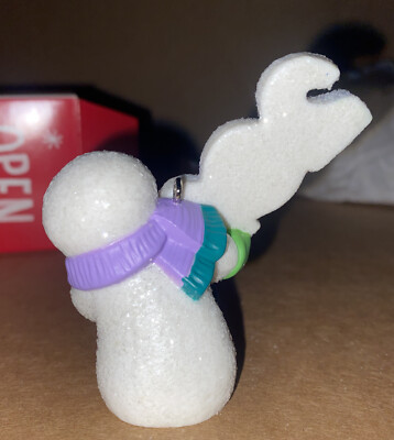 Hallmark Decorazione Natalizia 'Frosty Fun Decade' - Pupazzo Di Neve Con Glitter, Edizione 2019, 7,1x6x4cm - 4