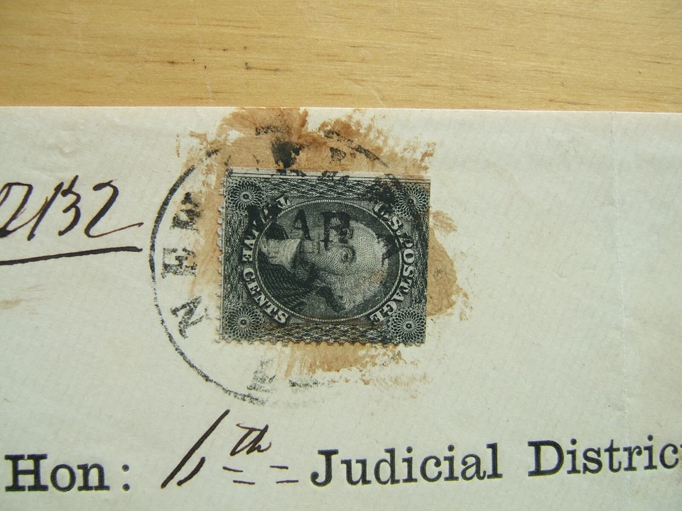 US SCOTT #36, 12 CENT, NEW ORLEANS LEGAL COVER, 1850s, CERTIFIED, SCV $700 - Image 2 of 4