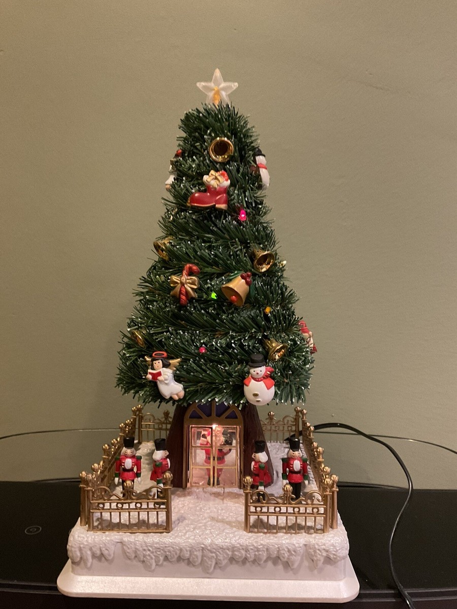 Vtg Maisto Evergreen Sentry 1995 Animated Illuminated Musical Tree