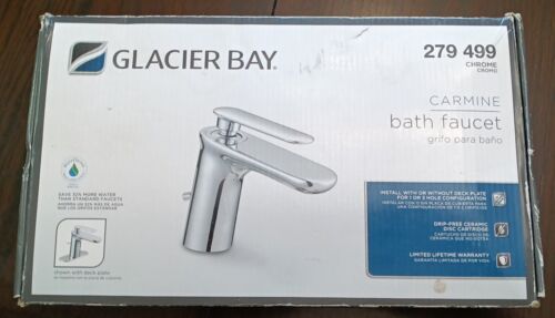 Glacier Bay Carmine Single Hole Single-Handle Bathroom Faucet in Chrome FastShip - 第 1/9 張圖片