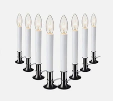 Electric Window Candle Light Glass Bulb - Home Decor 48” Cord 4 or 8 Pack Avail