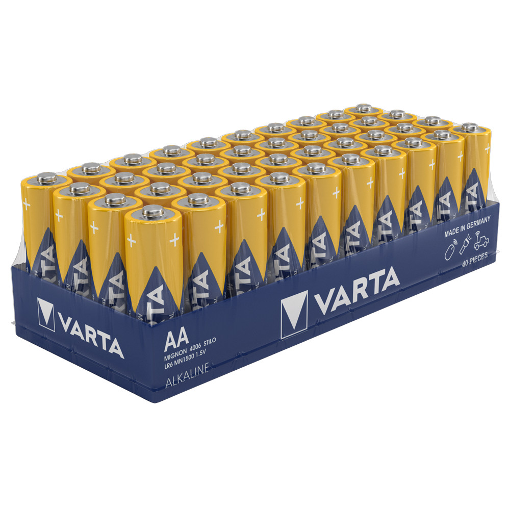 Varta Industrial Pro AA LR6 4006 1.5V Alkaline Batteries x 40 *Bulk Packed*