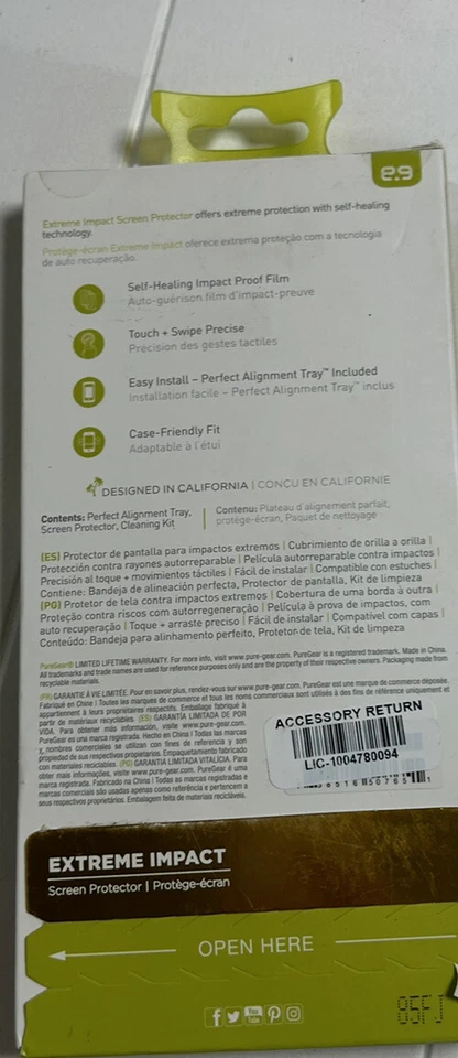 Nuevo Protector de Pantalla Original PureGear Extreme Impact Roll-On para LG V20 -! Foto 2 de 2
