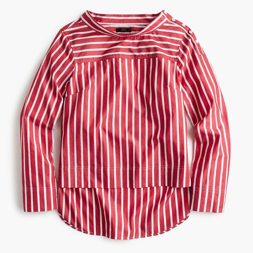 J.CREW Funnelneck Striped Shirt 