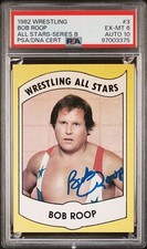 BOB ROOP PSA 6 AUTO 10 1982 Wrestling All Stars POP 5 Rookie Series B Signed 🔥