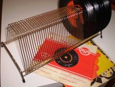 METAL STORAGE RACK for 50 VINYL RECORDS 7" 45rpm