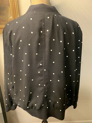 Who What Wear Polka Dot Zip Jacket 3x | eBay