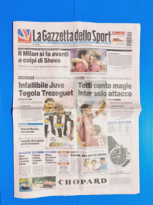 Gazzetta Dello Sport Du 1er Décembre 2002 - Totti, Del Piero, Juve, Roma