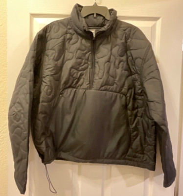  AVIA Black Puffer Jacket Front 1/4 Zip Pockets Boys Youth 16/18 XL 