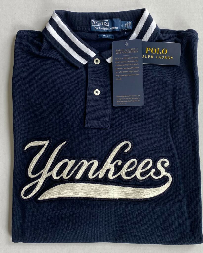 Polo Ralph Lauren Men's Classic Fit MLB YANKEES Polo Shirt, Navy