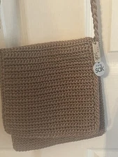 The Sak Crochet Crossbody Bag Brown