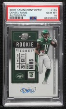 2020 Contenders Optic Rookie Ticket RPS Denzel Mims #125 PSA 10 GEM MT Auto g6p