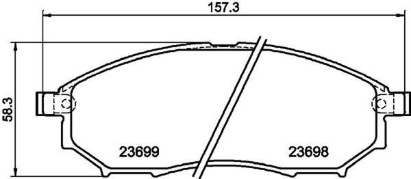 Hella Pagid Bremsbelagsatz Scheibenbremse 8DB 355 013-141 FüR Renault Navara 1 3-image