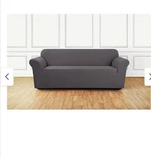 ✨️ Sure Fit Stretch Delicate Leaf Sofa Cover in Grey