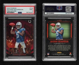 2023 Panini Phoenix Fired Up Pink /175 Anthony Richardson PSA 9 MINT Rookie RC