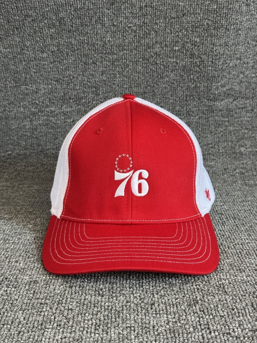 '47 Brand Philadelphia 76ers Trucker Snapback Red White One Size NBA Hat