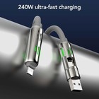 Bulk Lot 15/ 4-in-1 Fast USB Charging Cable, 240W, 3.3ft, USB A/C to C/Lighting — photo 3