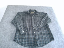 Roundtree Yorke Gold Label Men's Plaid Button Down Shirt XL Long Sleeve Casual