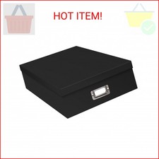 Pioneer Jumbo Scrapbook Storage Box, Black, 14.75 Inch x 13 Inch x 3.75 Inch