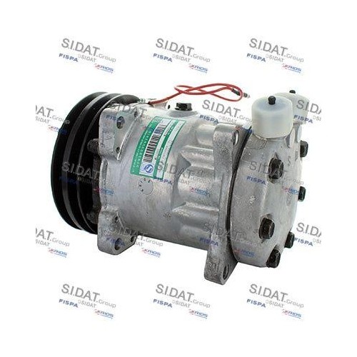 Compresseur climatisation Sidat SB.411S compatible tracteur Case Ih New Holland