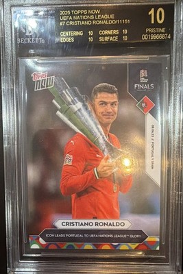 2025 Topps Now Uefa Nations League - Cristiano Ronaldo #007 BGS 10