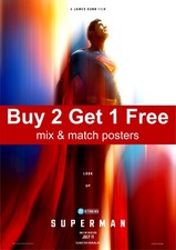 Superman 2025 Teaser Movie Poster A5 A4 A3 A2 A1[A2 - 594x420mm]