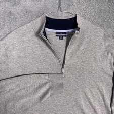 Brooks Brothers Sweater Mens 2XL XXL Supima Jumper Pullover Knit 1/4 Zip Jacket