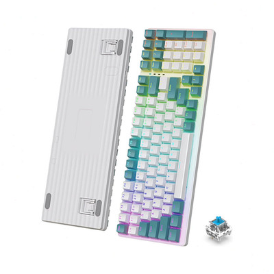 ZIYOU LANG K3 Kabelgebundene mechanische RGB-Gaming-Tastatur mit 100 Tasten