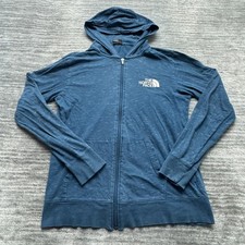The North Face Hoodie Size S Mens Full Zip Hooded Lightweight Sweatshirt Blue