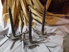3 Bugie portacandela uccello Fenice vintage '50 stile vittoriano gotico...