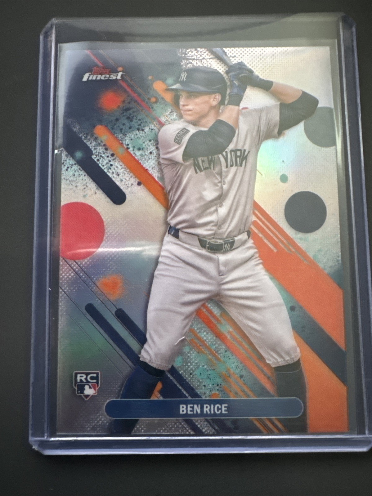 2025 Topps Finest Common Refractor #48 Ben Rice RC New York Yankees