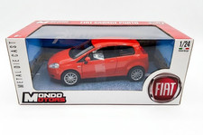 FIAT GRANDE PUNTO Arancione 1/24 Mondo Motors Modellino Auto Metallo Diecast BOX