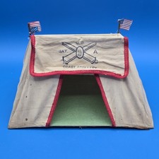 BARCLAY MANOIL 1930s CANVAS US COASTAL ARTILLERY TOY SOLDIER TENT L7