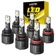 AUXITO 9005 9006 LED H11 Combo Headlight Fog Light Kit Hi Low Beam Bulb Lamp ECO