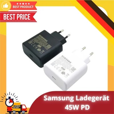 Samsung 45W Ladegerät Weiß USB-C Schnellladeadapter Typ C S25 S24 S23 U