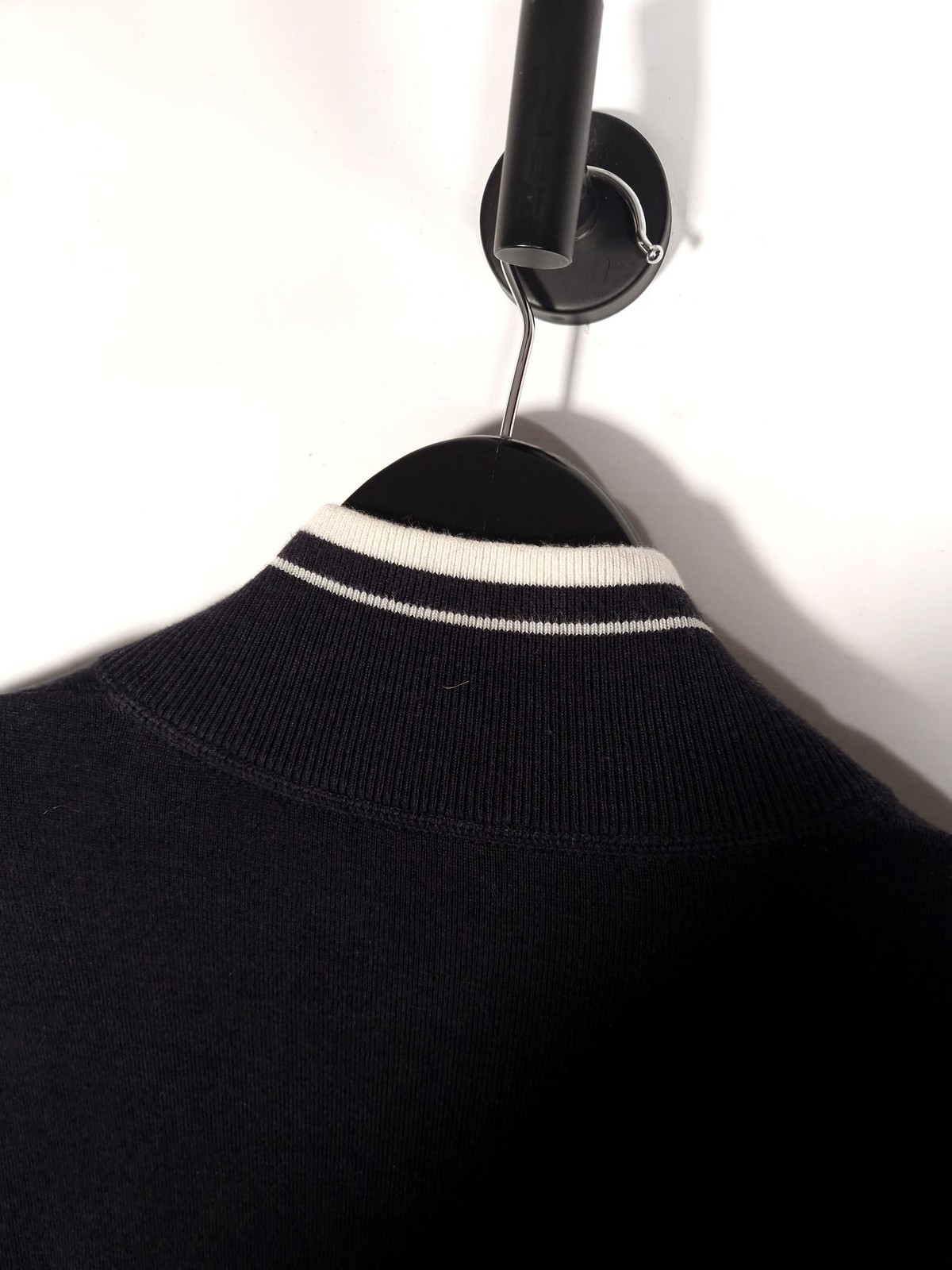 Emporio Armani Full Zip Sweater Size XL Mens Navy EA7 Logo Knit High Neck Jumper image 3