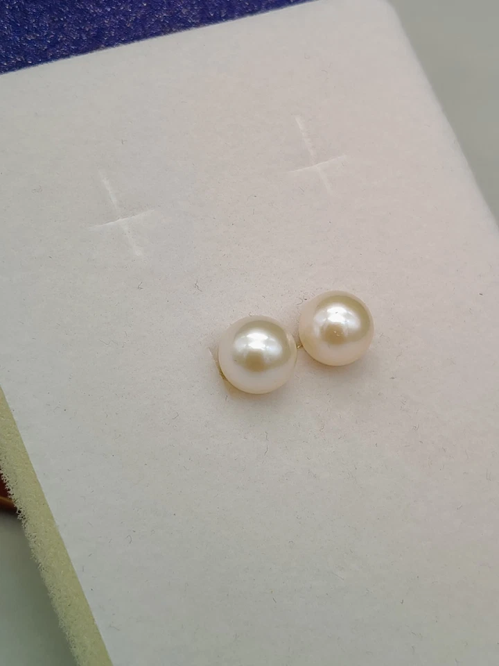 Orecchini donna perla giapponese a lobo perno farfallina argento bianco 925 - Immagine 3 di 4