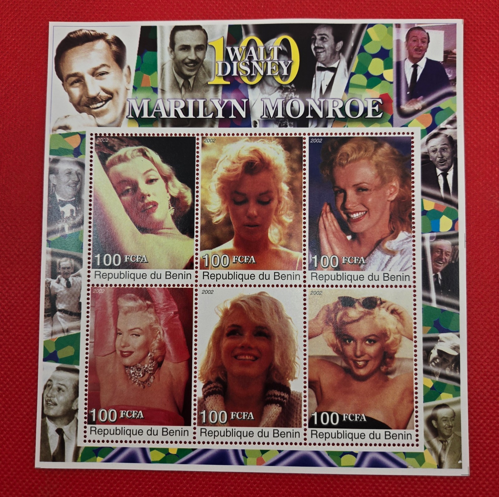 Marilyn Monroe Stamp Sheets Set of 4 Benin Congo Rwanda 2000s Mint Unused Lot