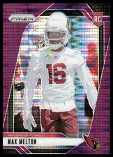 Max Melton Rookie RC 2024 Panini Prizm #376 Purple Pulsar Arizona Cardinals