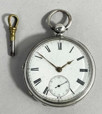 FUSEE LEVER POCKET WATCH ANTIQUE STERLING SILVER J B YABSLEY LONDON WORKS 1881 a