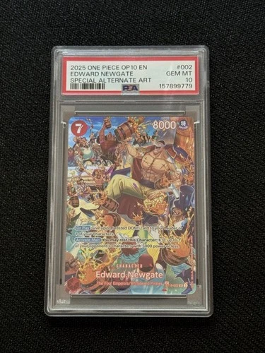 2025 ONE PIECE ROYAL BLOOD OP10 #ST15-002 EDWARD.NEWGATE SP PSA 10