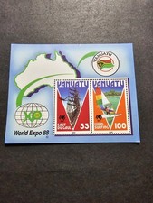TIMBRE VANUATU LES PREMIERS COLONS EN AUSTRALIE BLOC N°10 NEUF ** LUXE MNH 1988